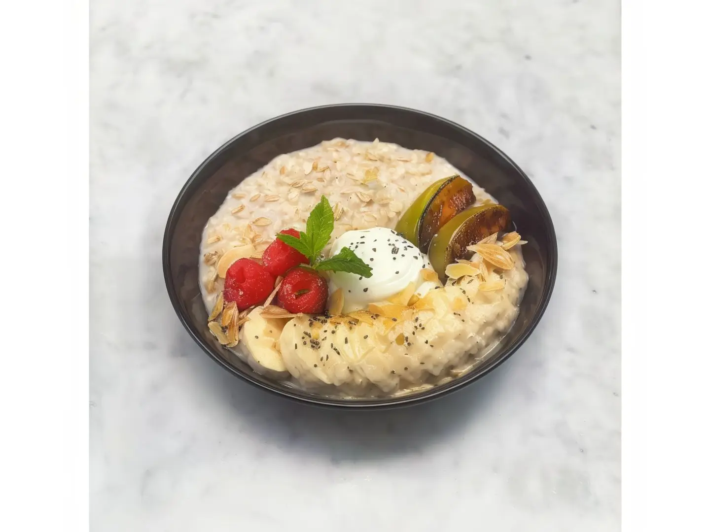 الشوفان بالتفاح والقرفة