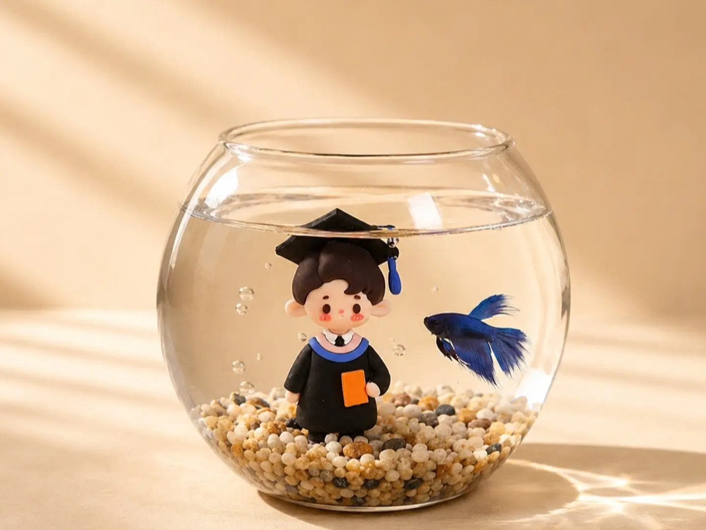 Graduation Betta Fish Bowl
