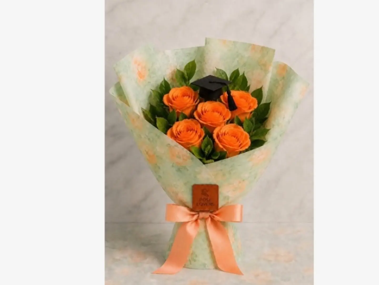 Orange Bouquet For Graduation