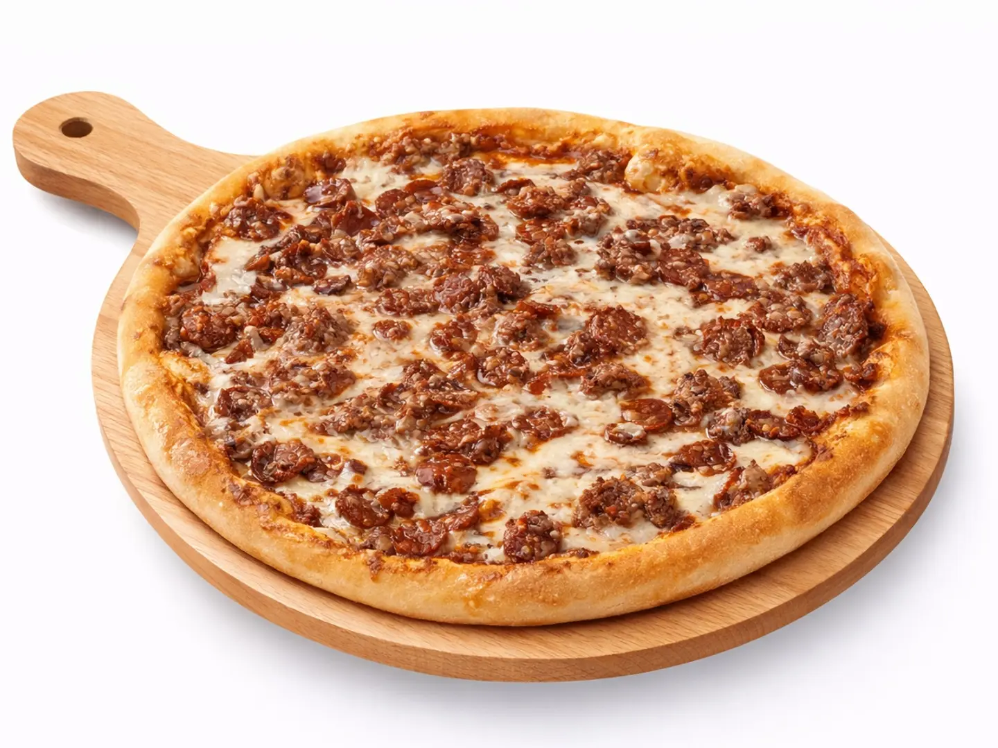 بيتزا مشروم مع اللحم