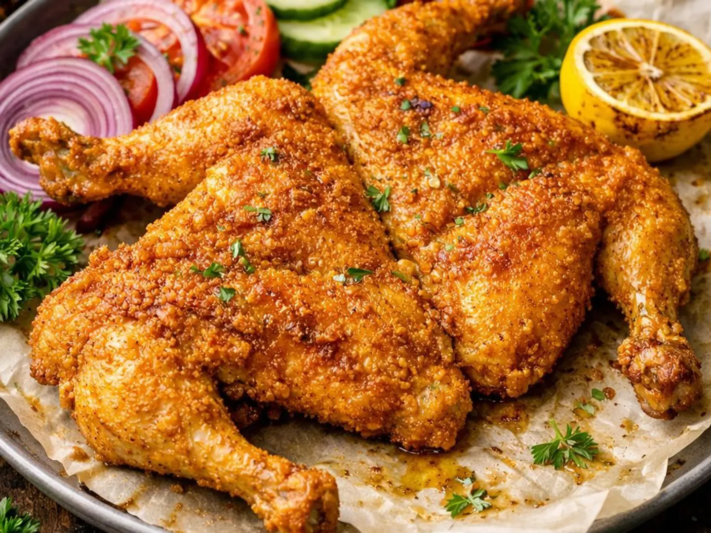 Plain Fried Whole Chicken