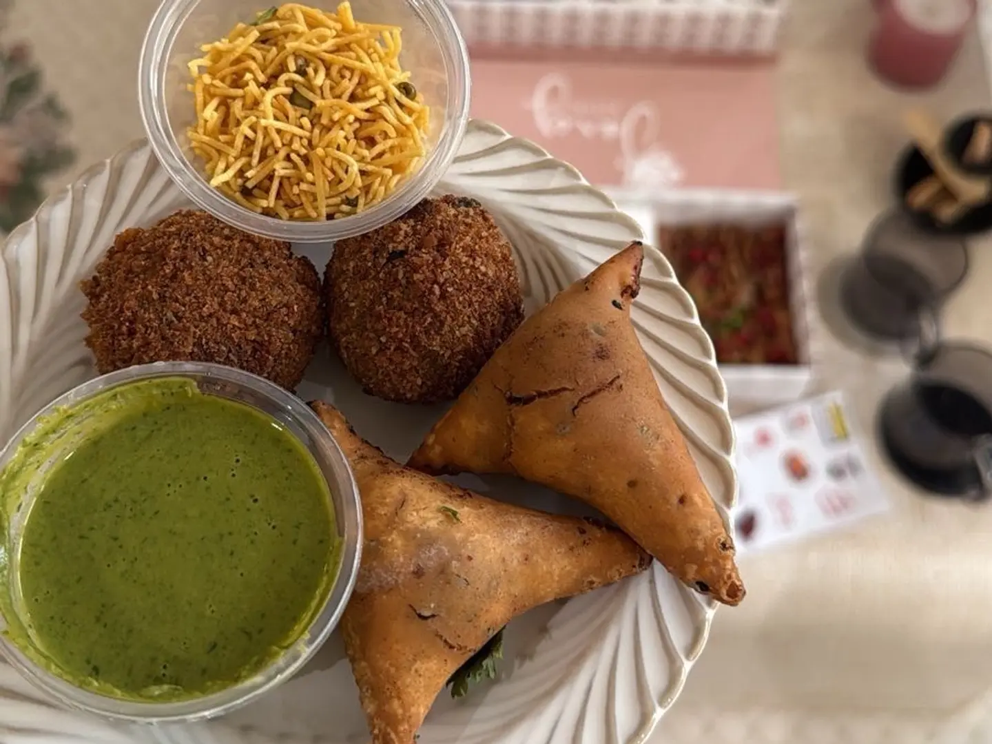 Indian Samosas. Risotto Balls. Stuffed Grape Leaves.