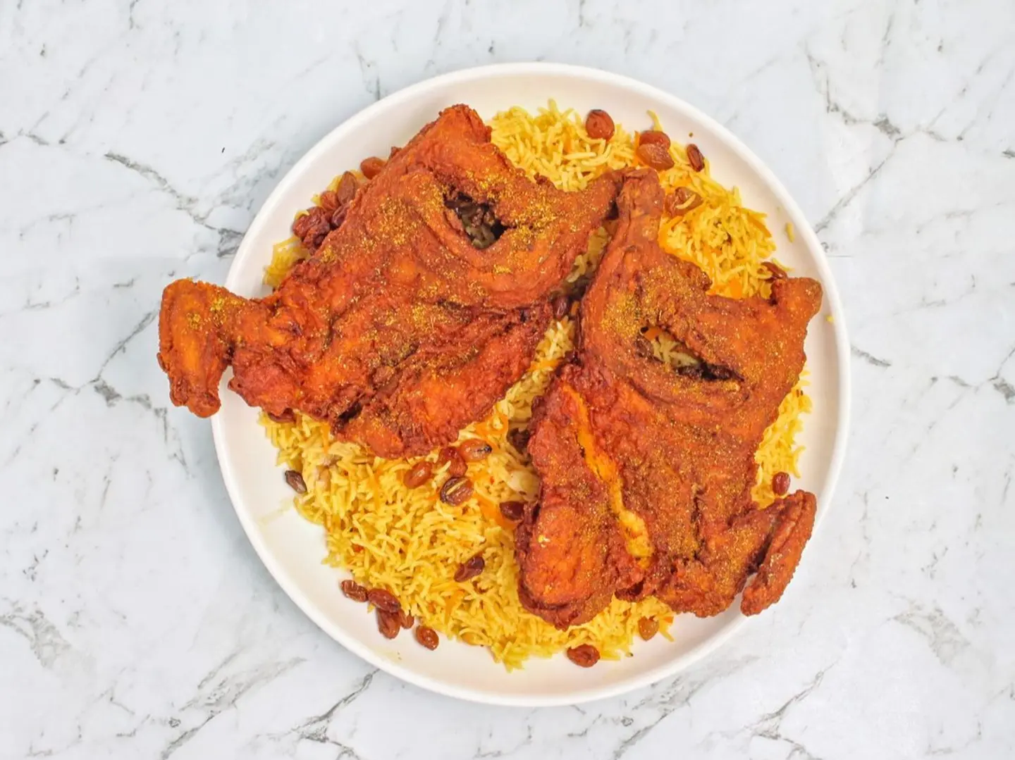 Whole Fried Chicken With Rice