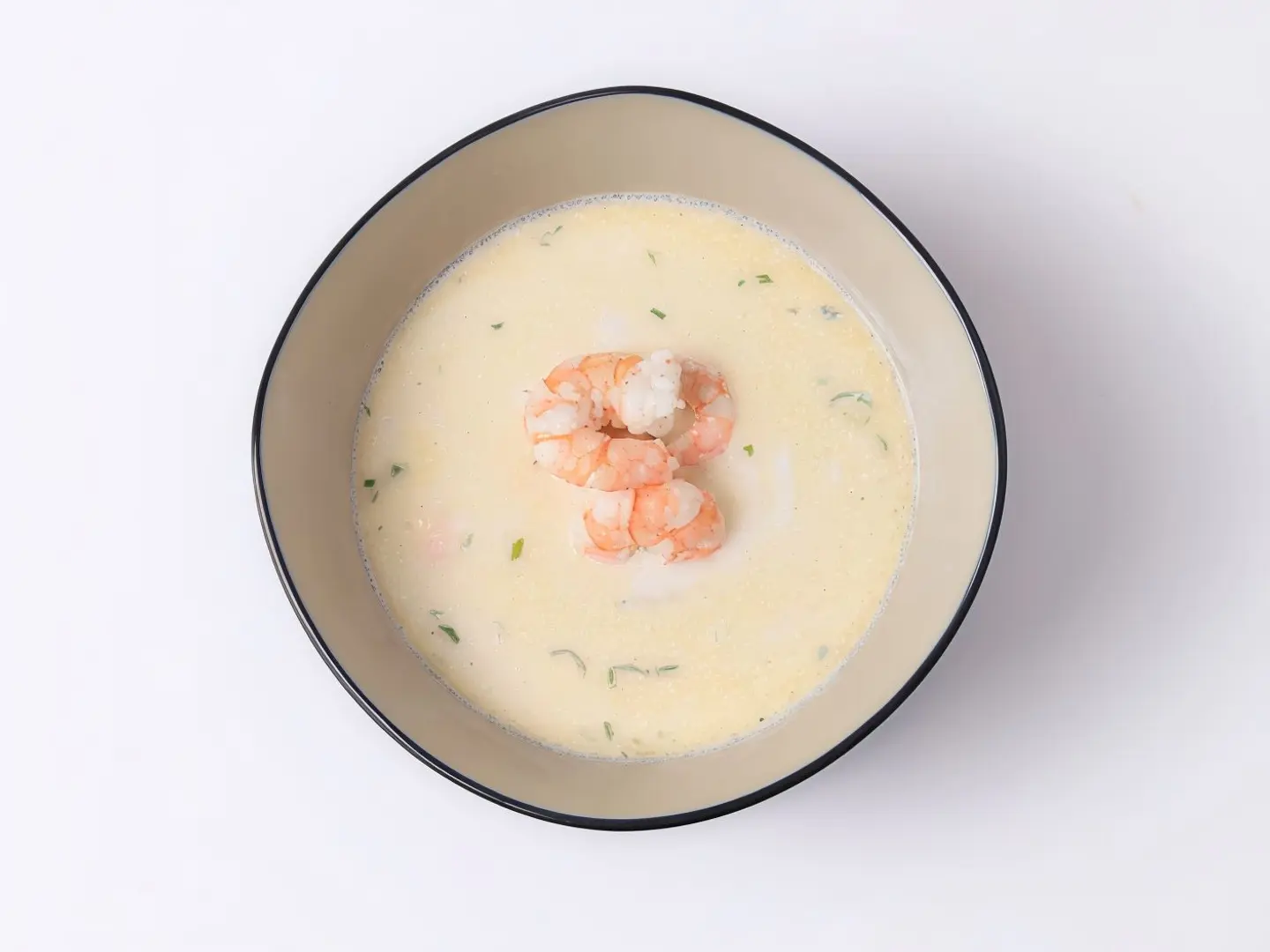 شوربة روبيان بيضاء