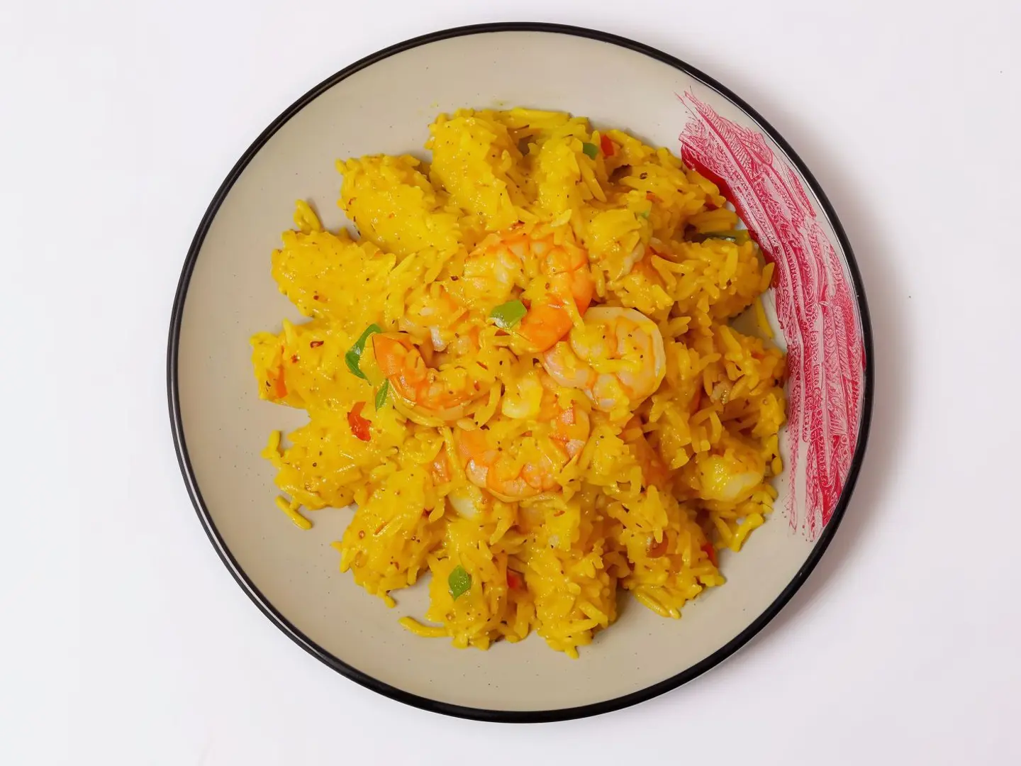 أرز بالكاري والروبيان