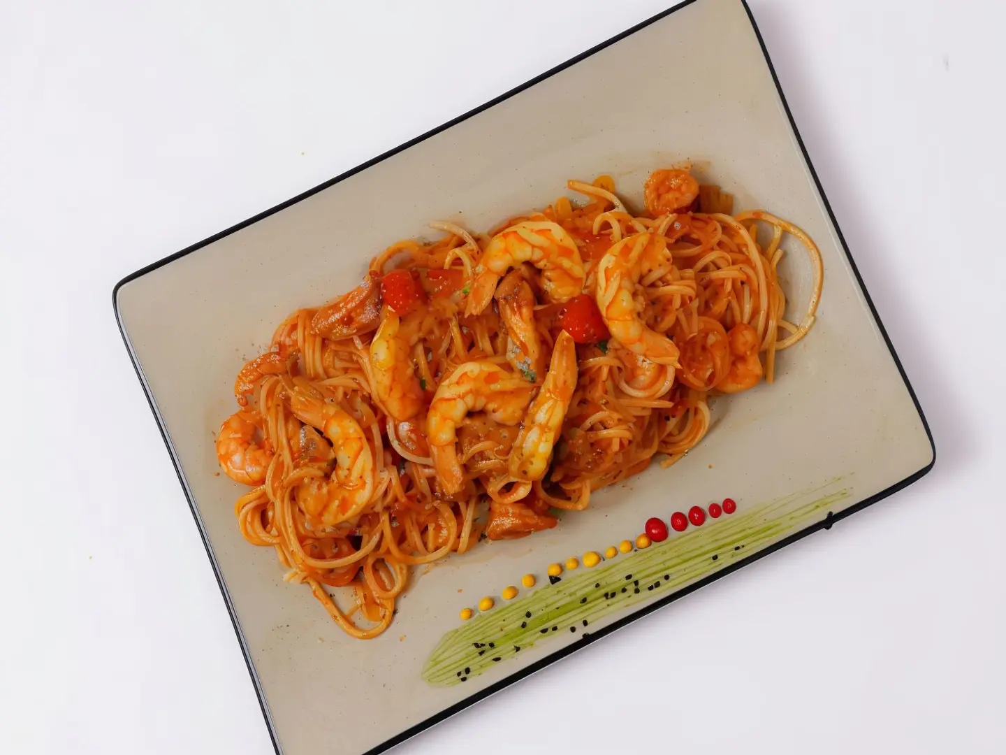 باستا روبيان بصلصة حمراء