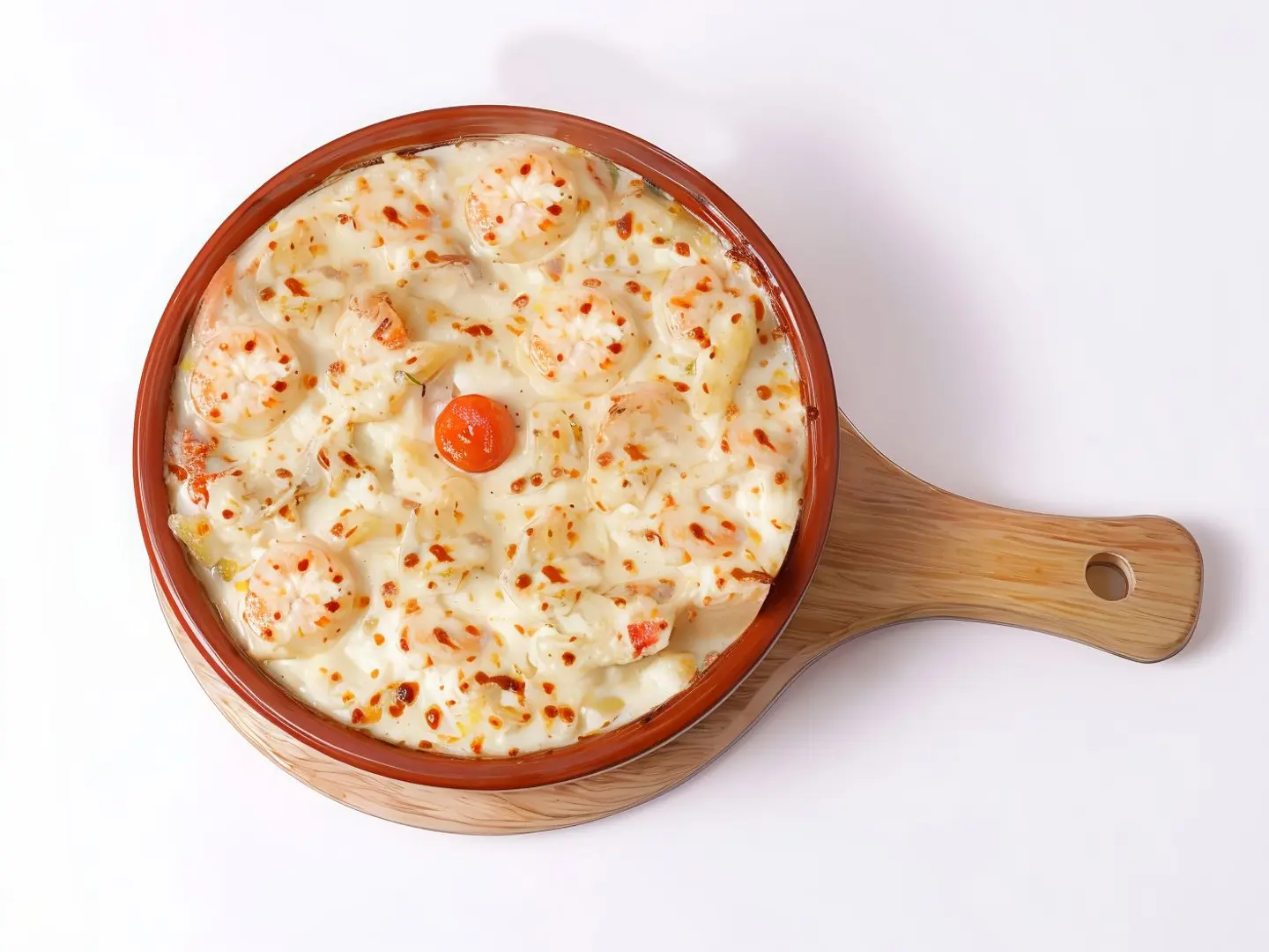 طاجن الروبيان الأبيض