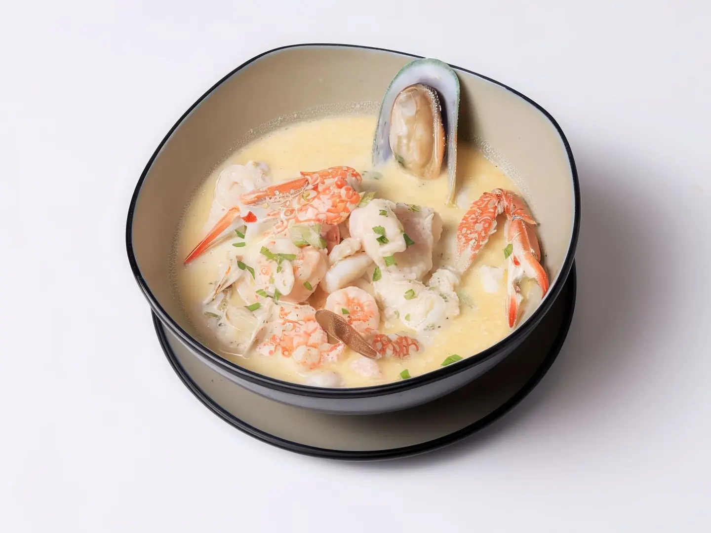 شوربة سي فود بيضاء