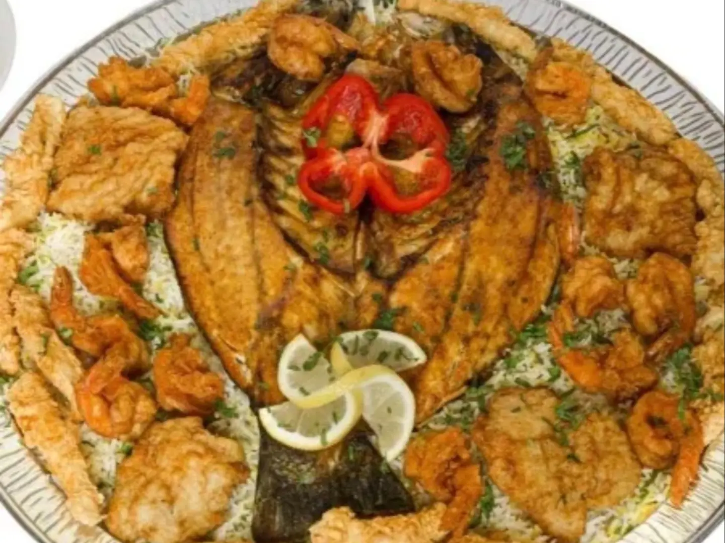 عرض المأكولات البحرية للعائلة