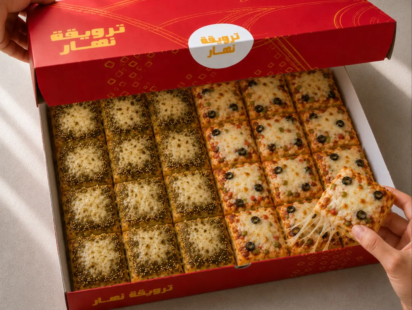 بوكس مشكل بيتزا مع زعتر