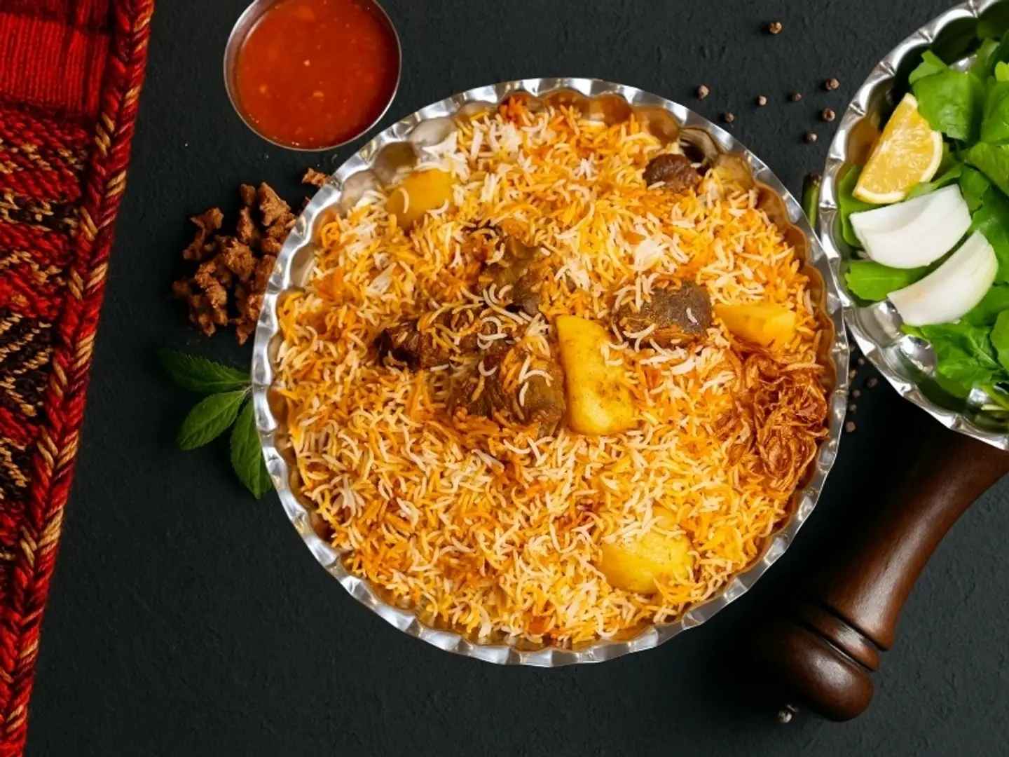 برياني لحم صغير