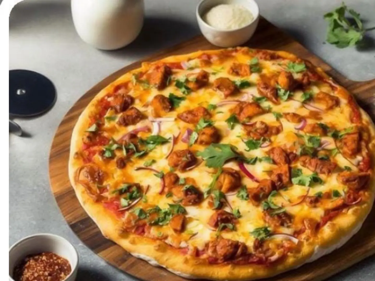 بيتزا دجاج كبير