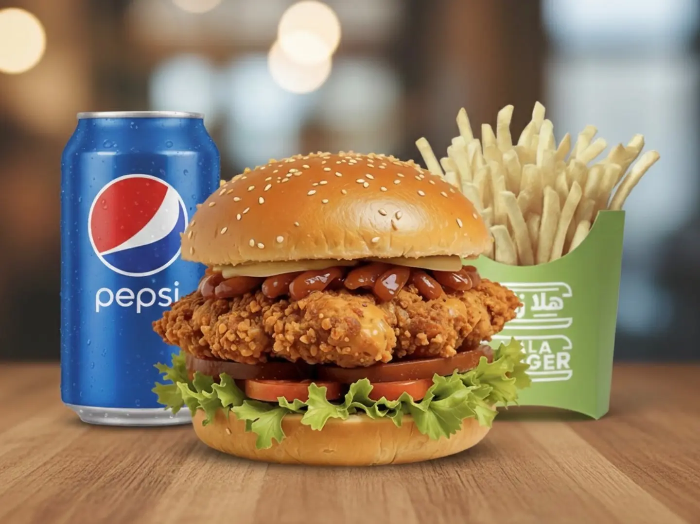 وجبة برجر السمك