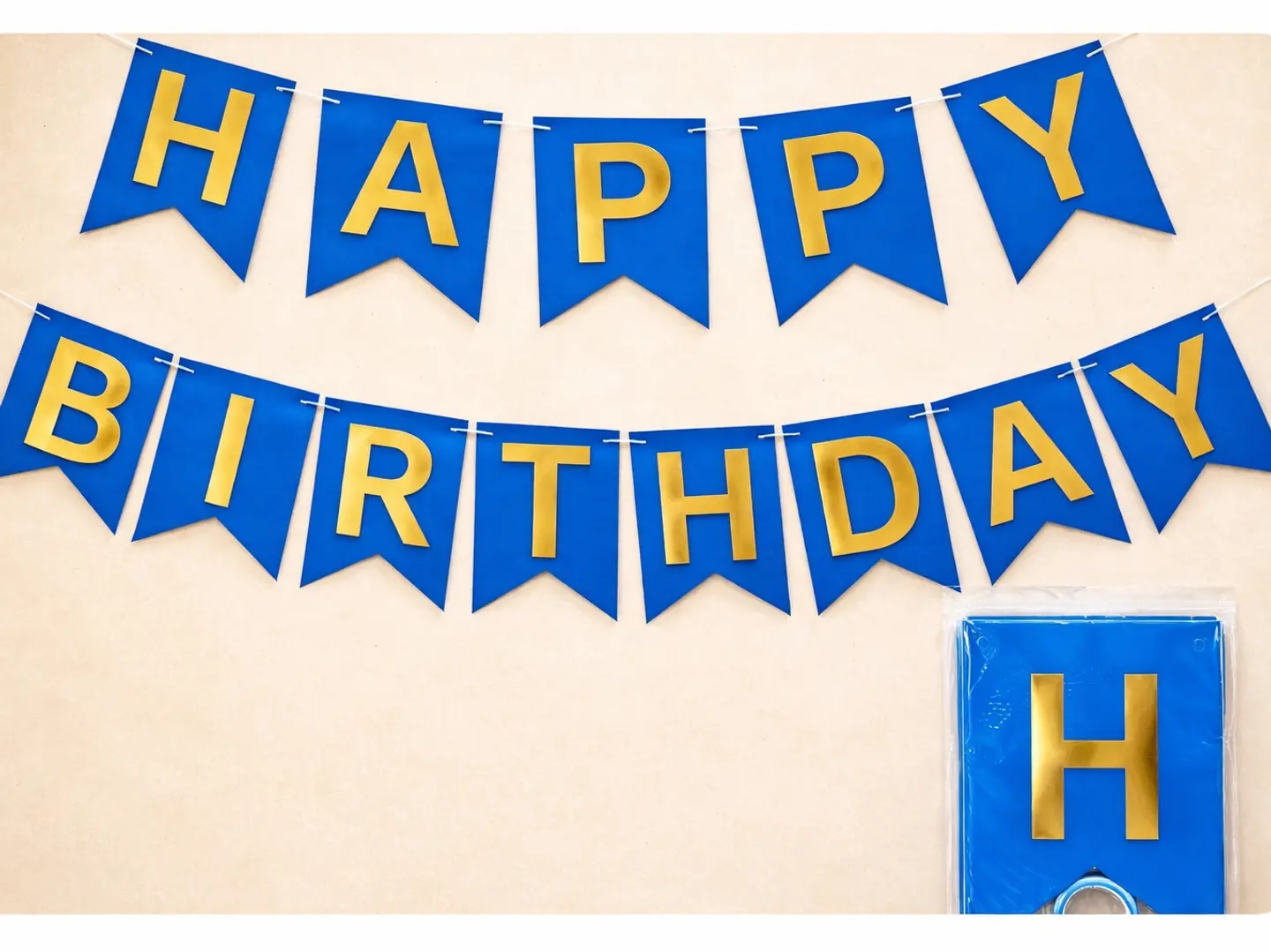 Dark Blue Birthday Rope Ribbon