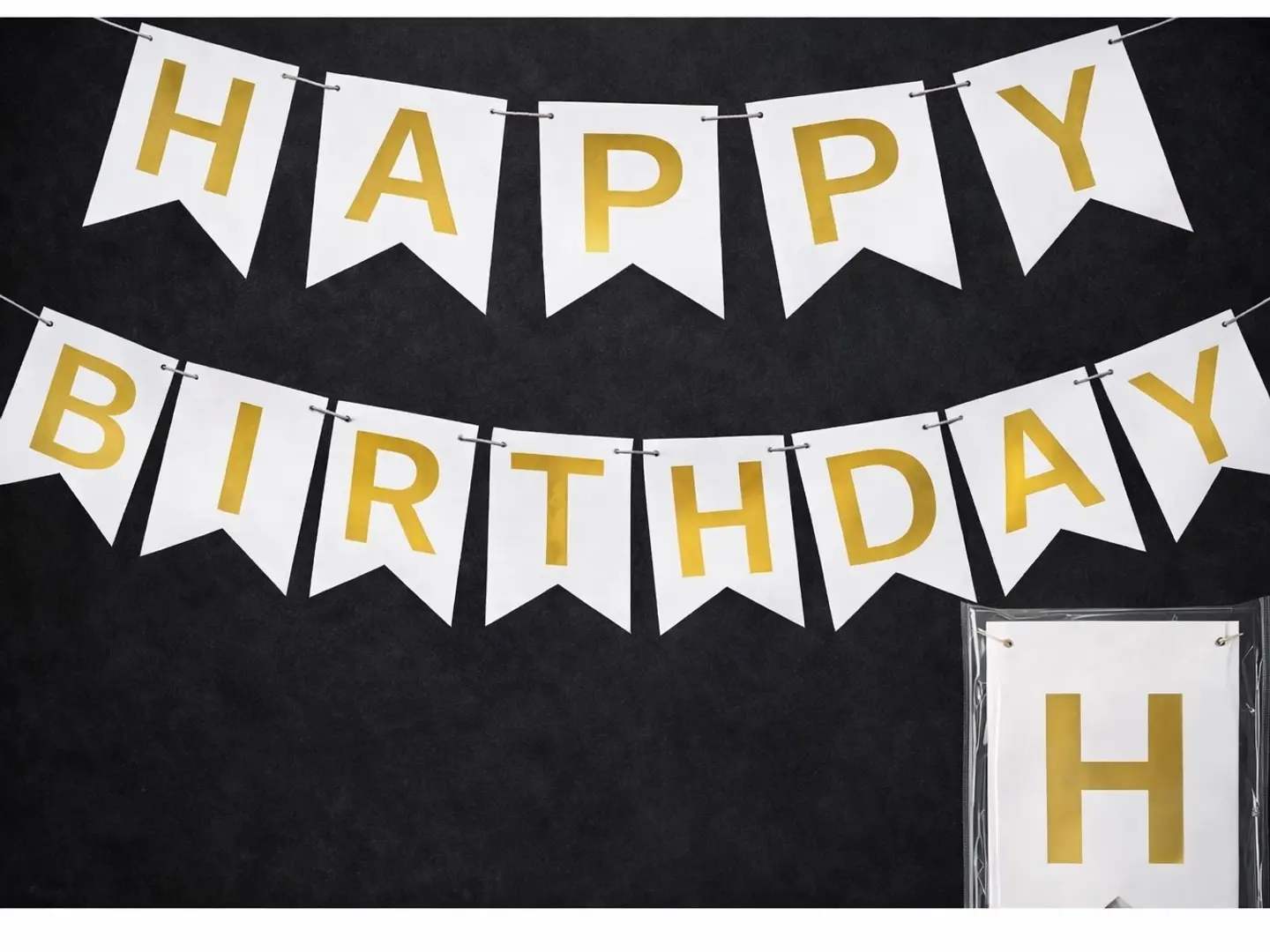 White Birthday Rope Ribbon