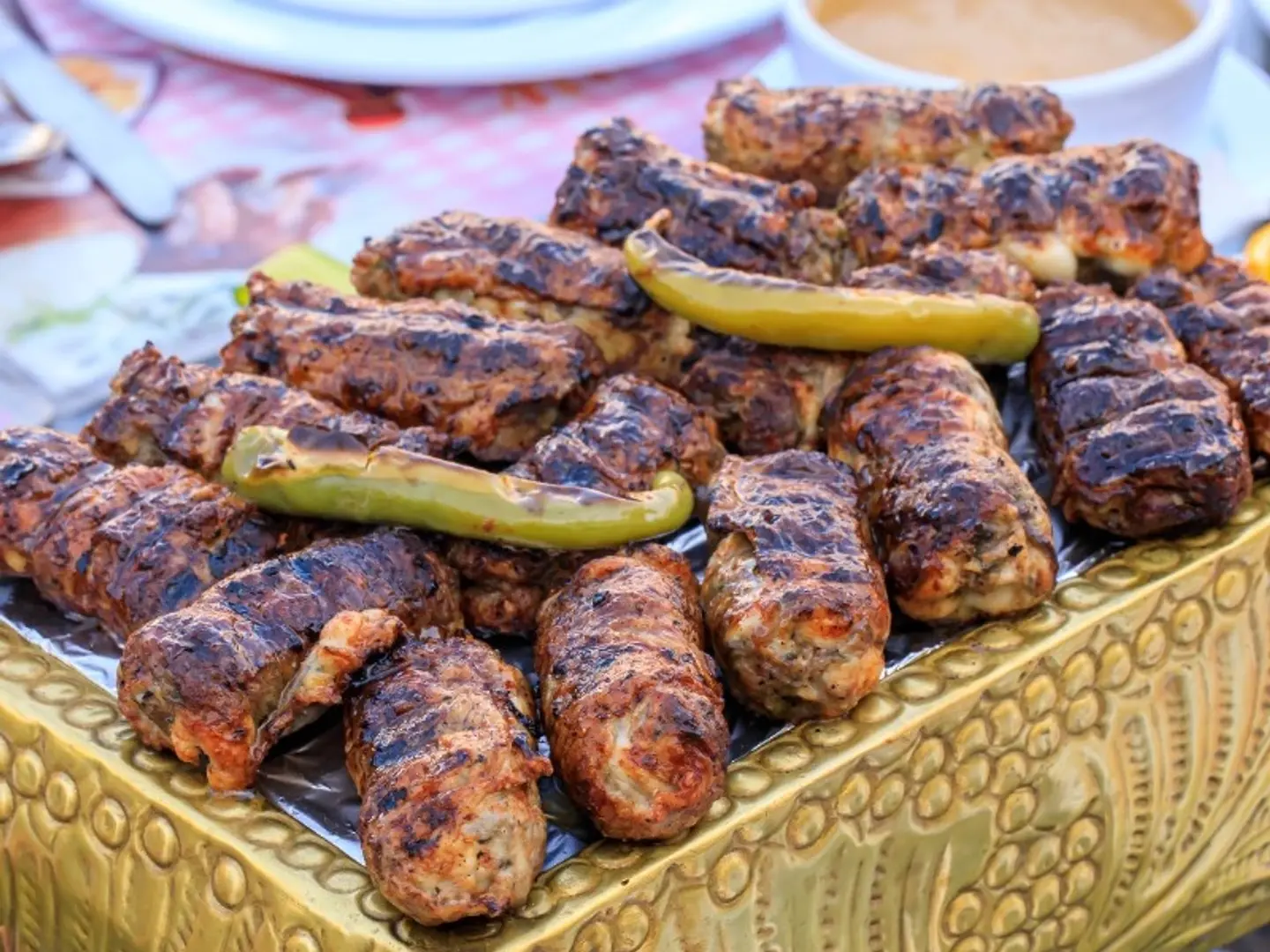 Half Charcoal Grilled Tarab With Rice And Salads