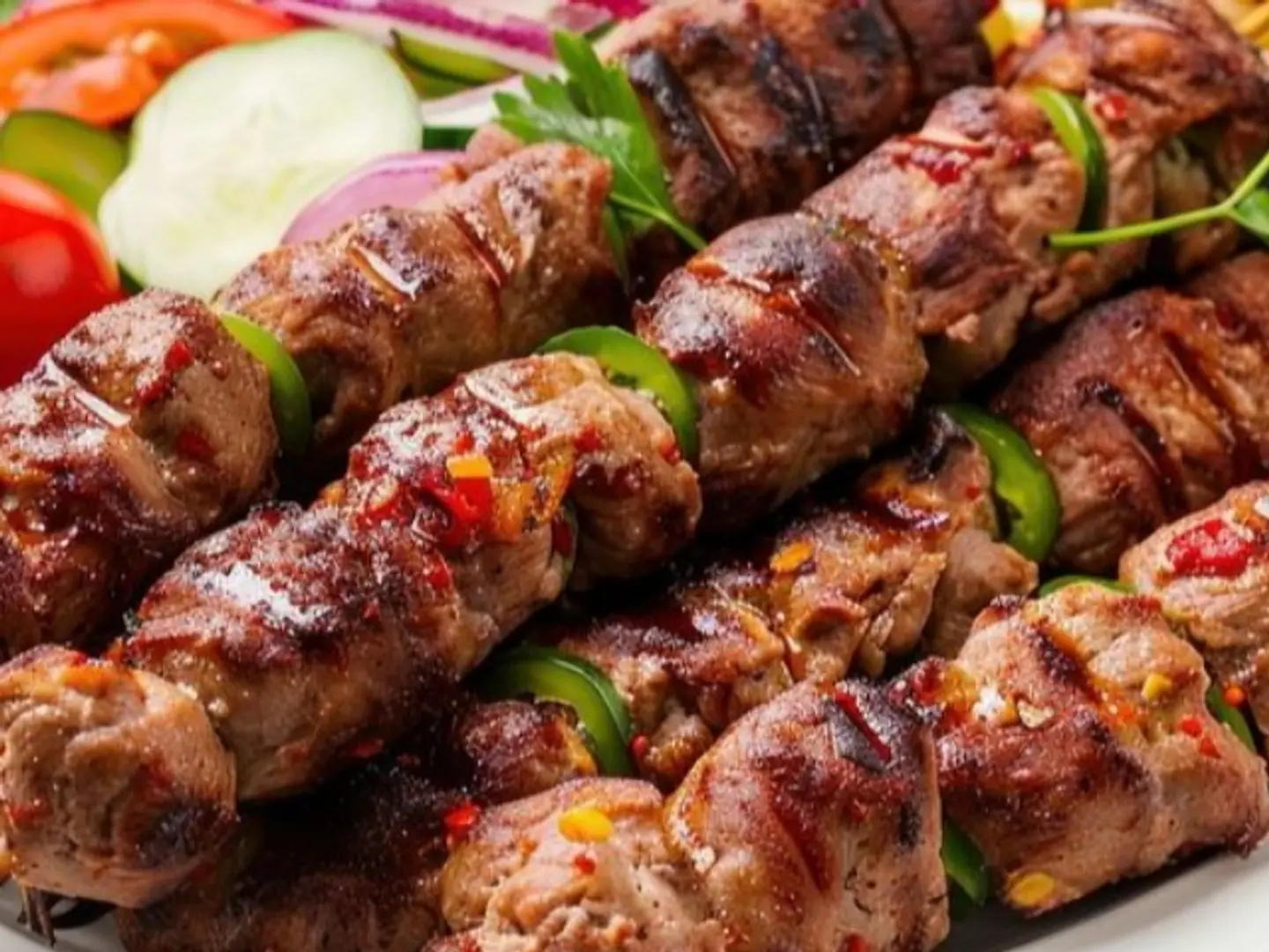 Kilo Of Charcoal Grilled Kebab With Rice And Salads