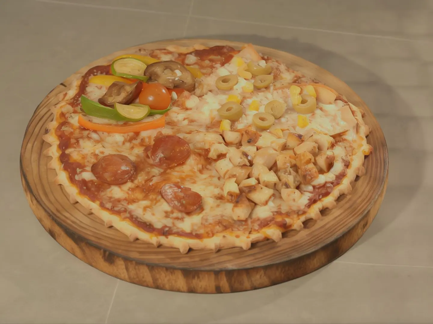 Chicken Tomato Sauce Pizza