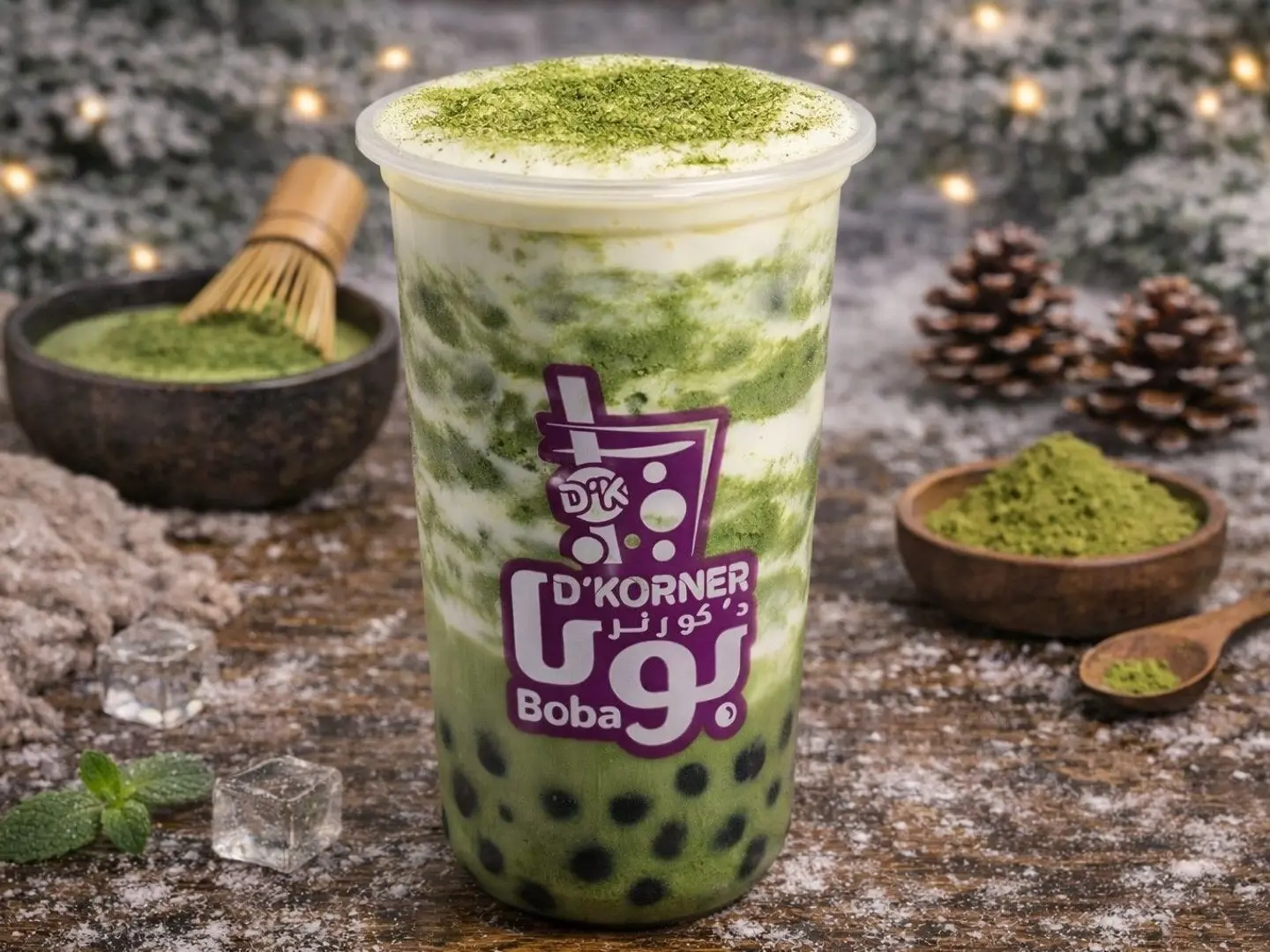 Matcha Cream Cheese Milktea Boba Large 700ml