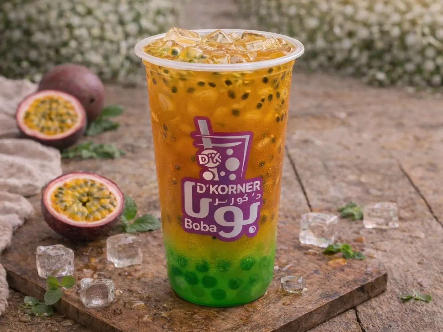 Passion Fruit Tea Popping Boba Large 700ml