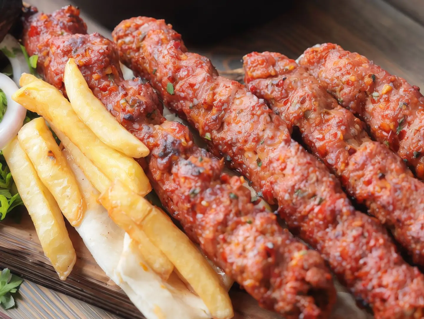 Spicy Minced Meat Skewers