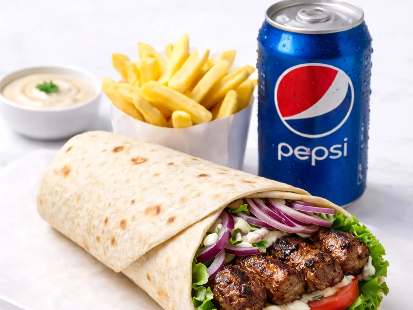 وجبة ساندويش اوصال لحم