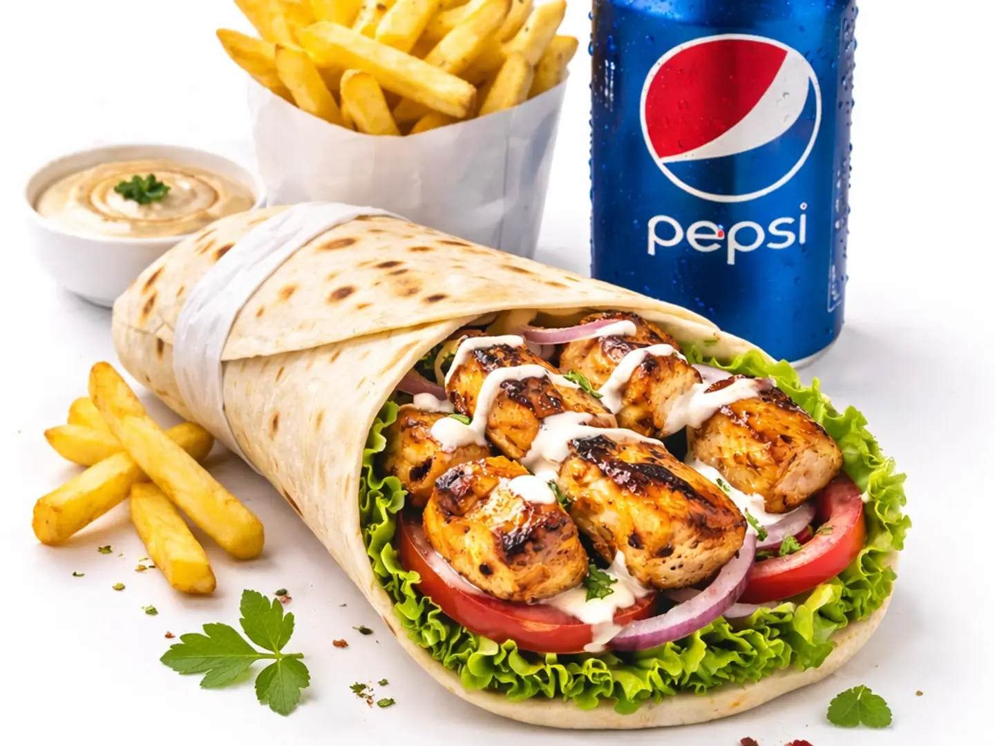 وجبة ساندوش مبشور الدجاج