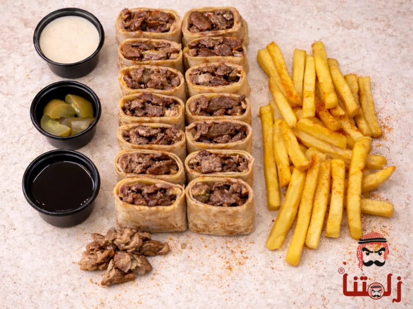 شاورما عربي لحم دبل