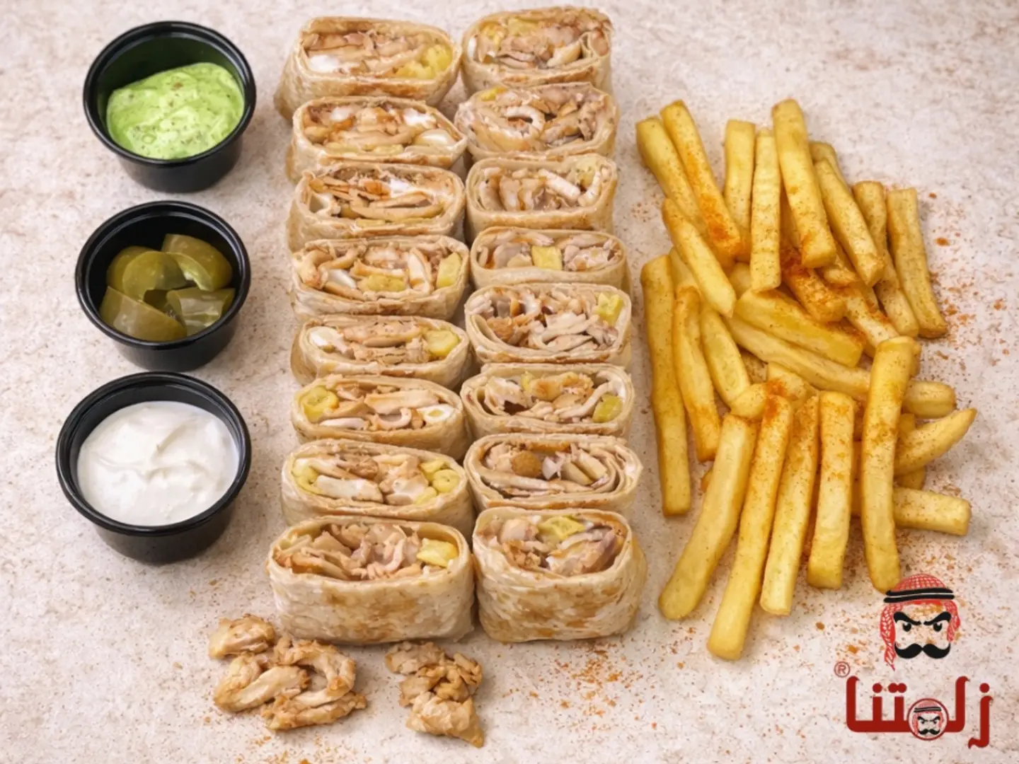 شاورما عربي دجاج دبل