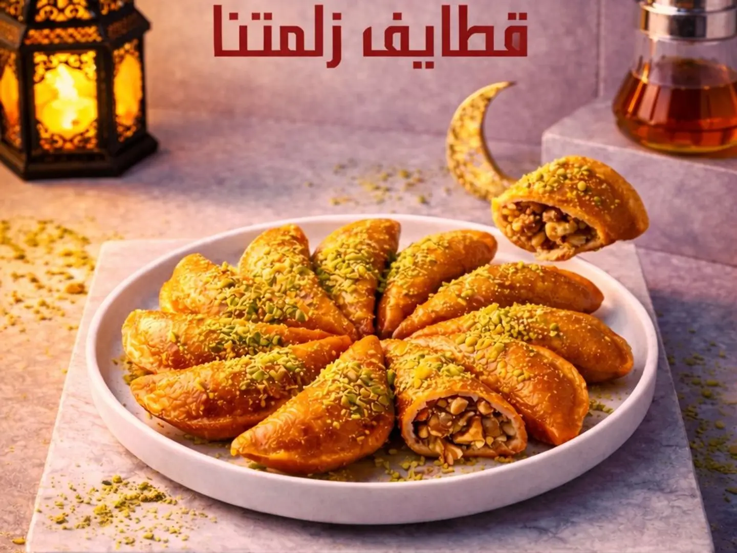 قطايف زلمتنا بالجوز