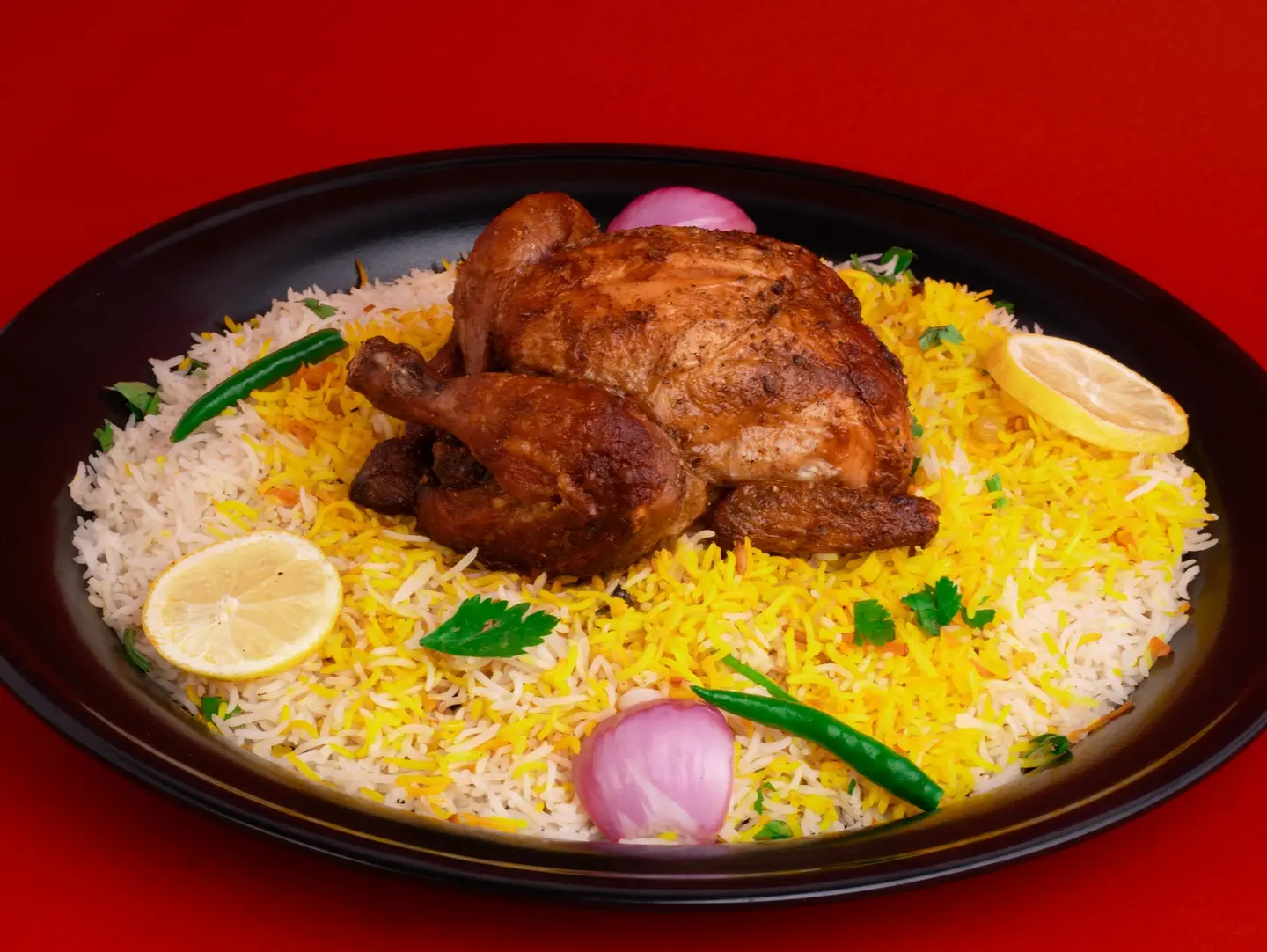 Whole Grilled Chicken With Rice
