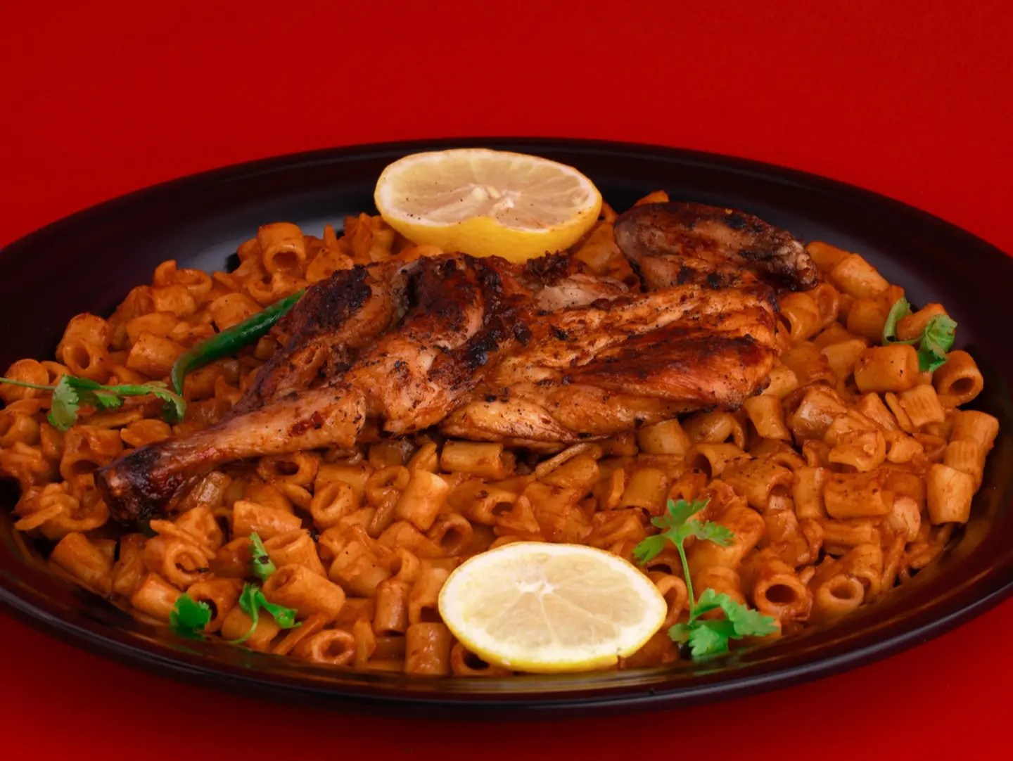 Half Madhbi Chicken With Makarone