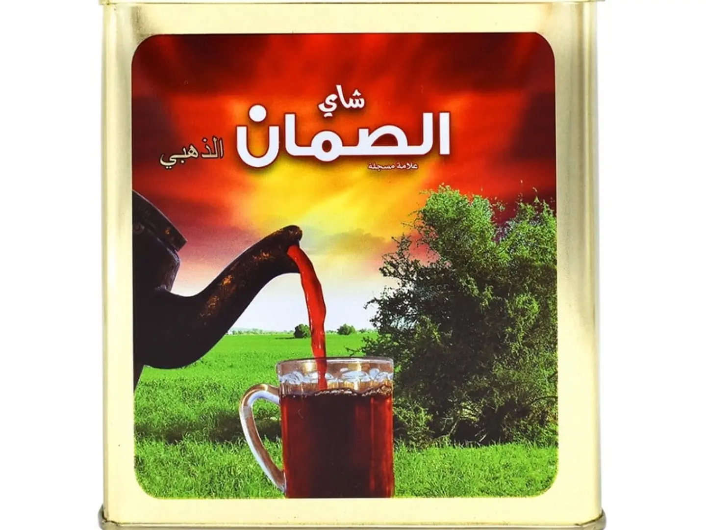 شاي الصمان اسود سيلاني أوراق كاملة مربع 360 جرام