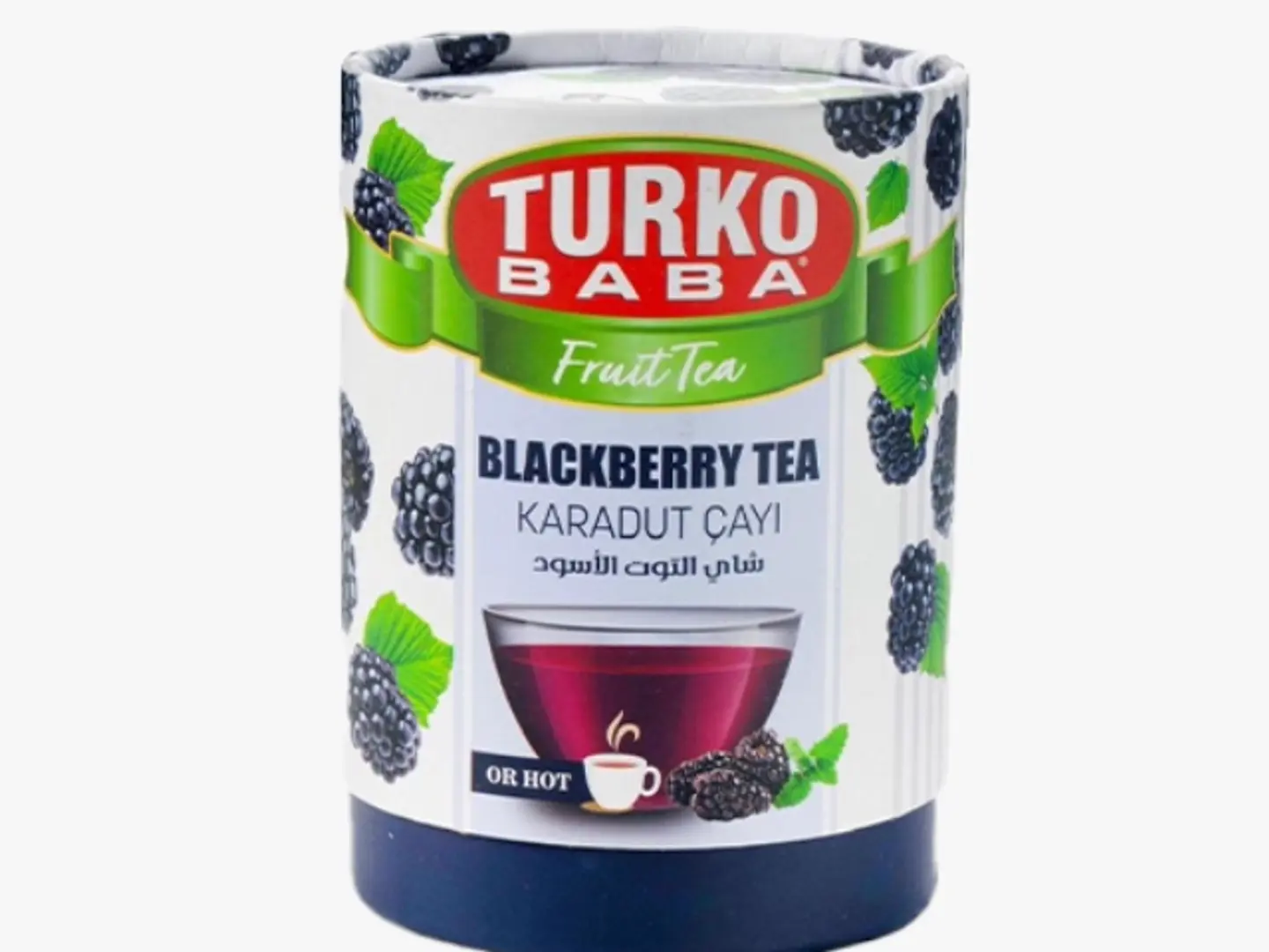 شاي التوت الاسود بقطع التوت فيولا