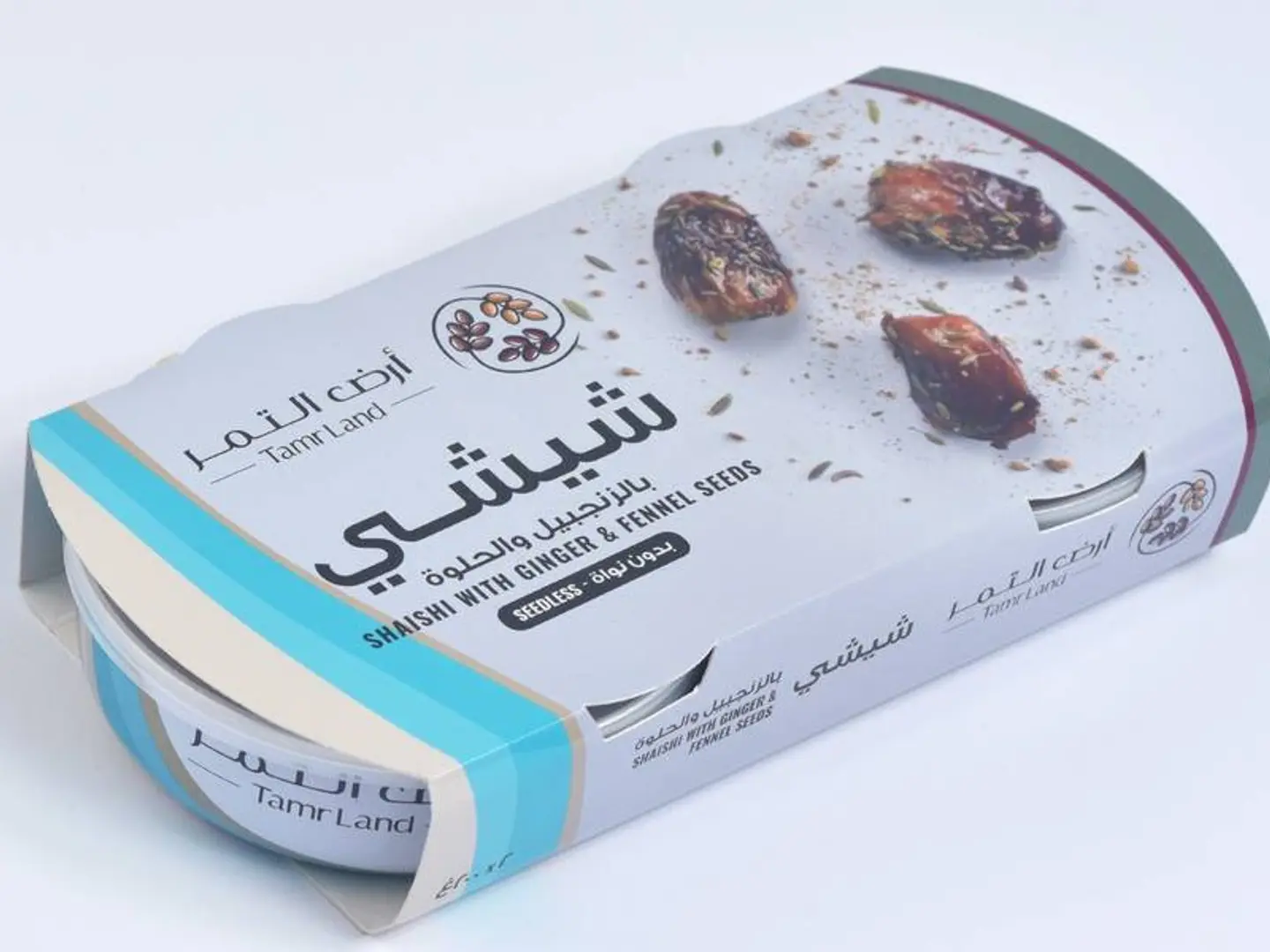 تمر شيشي بالزنجبيل والحلوة منزوع النوى 2 علب معدنية