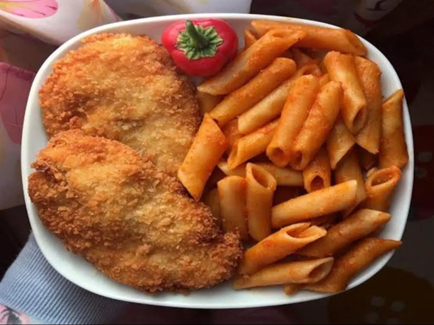 Pasta Meal With Chicken Pané