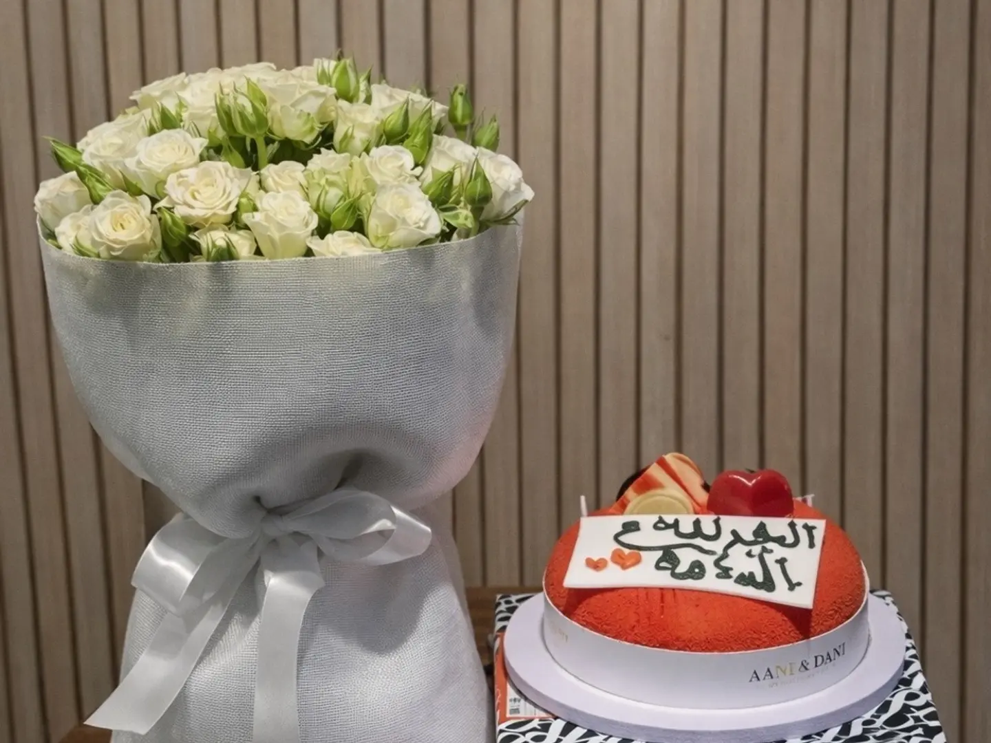 باقة ورد مع كيك اني وداني 1