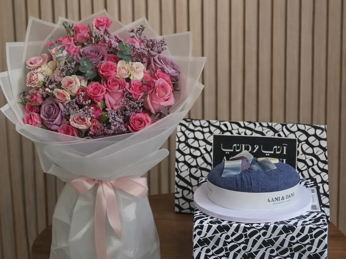 باقة ورد مع كيك اني وداني 4