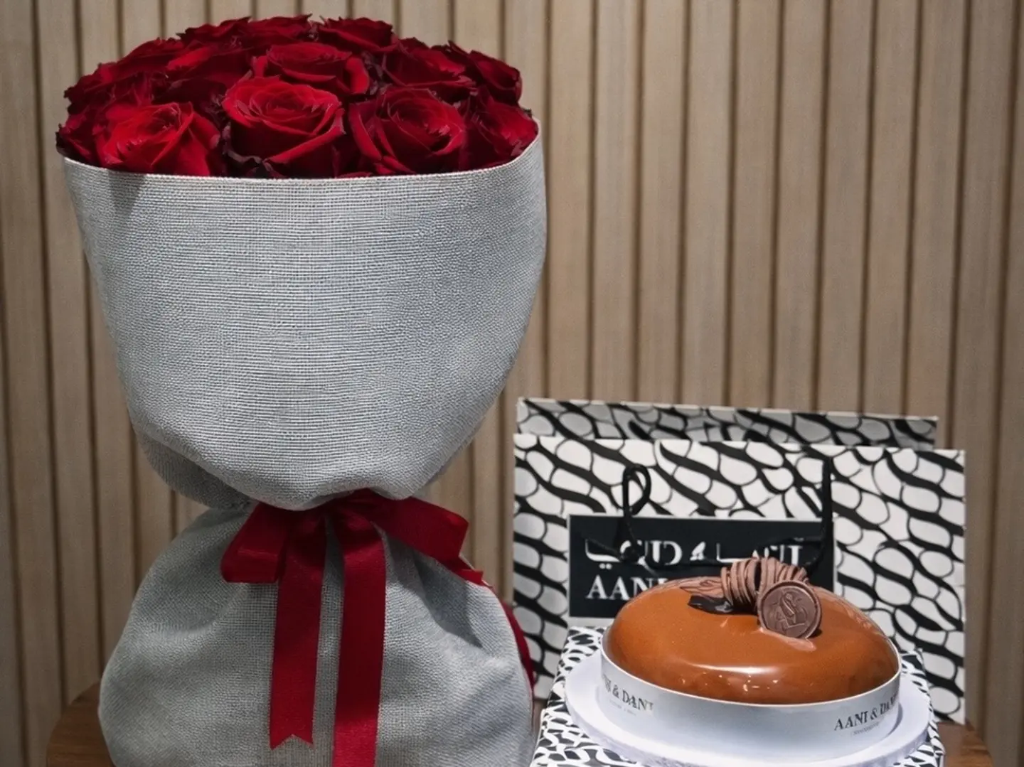 باقة ورد مع كيك اني وداني 6