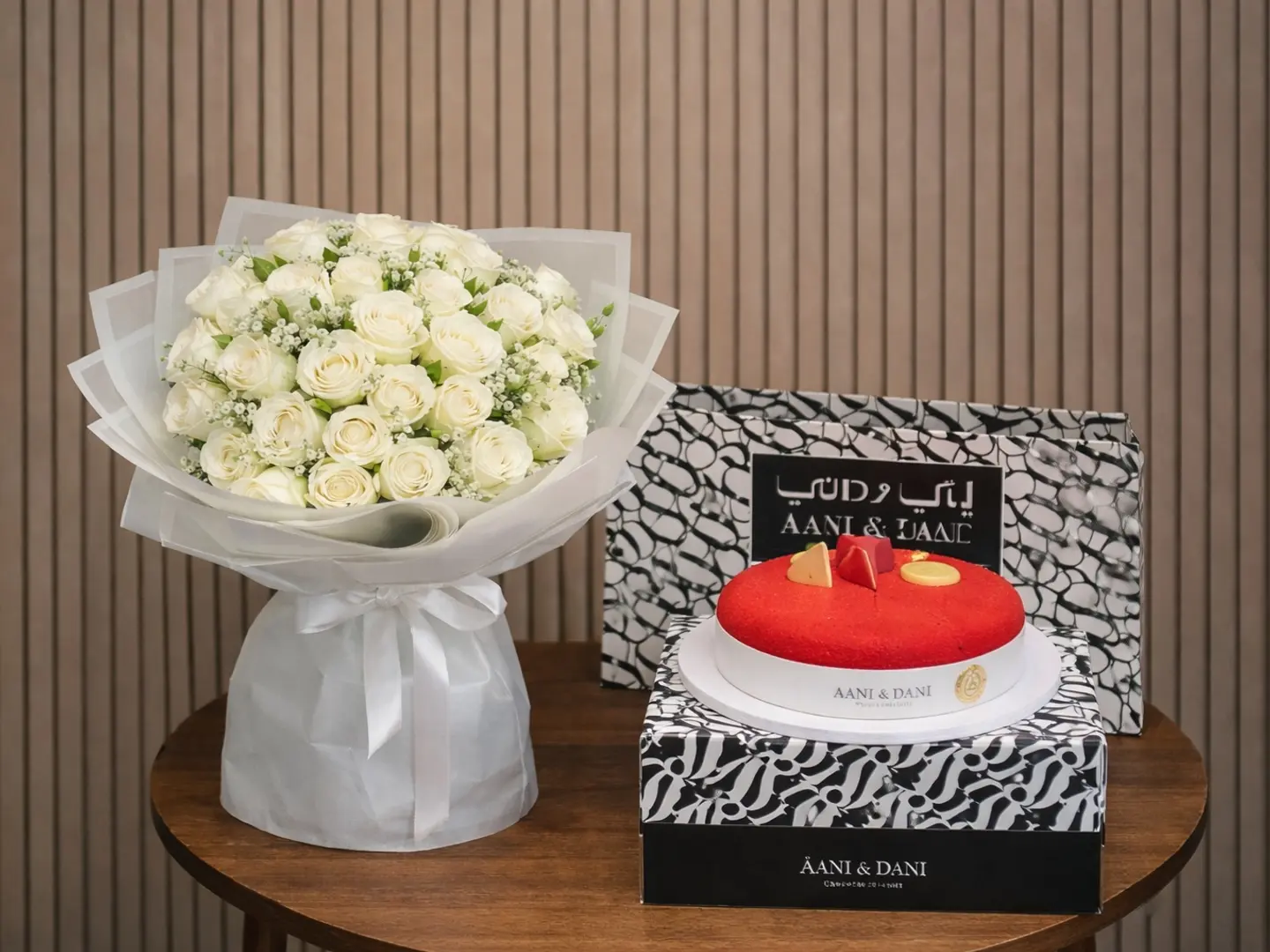 باقة ورد مع كيك اني وداني 8