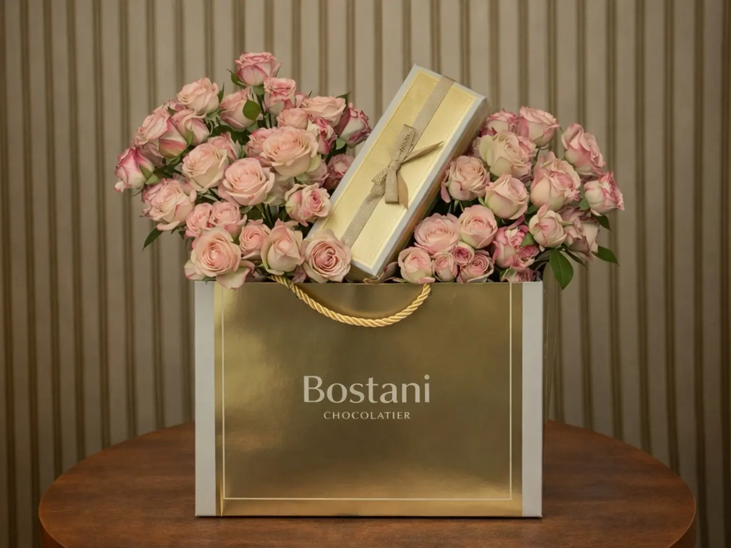 تنسيق البيبي روز مع شوكلاته بستاني