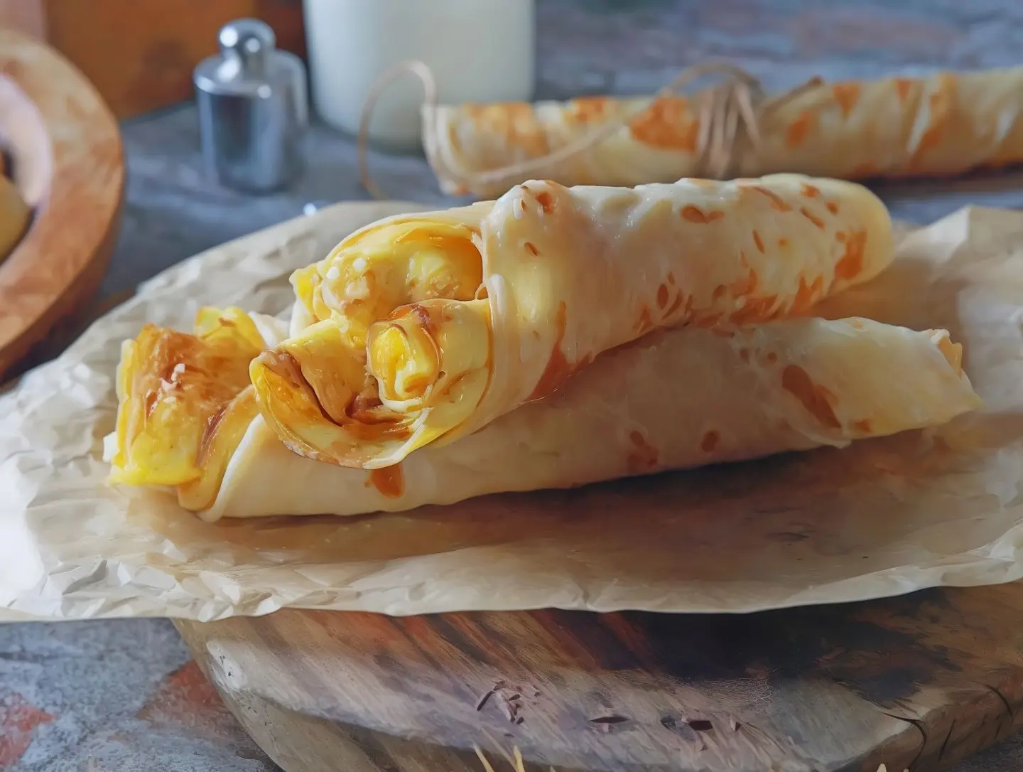 Double Cheese And Egg Pie