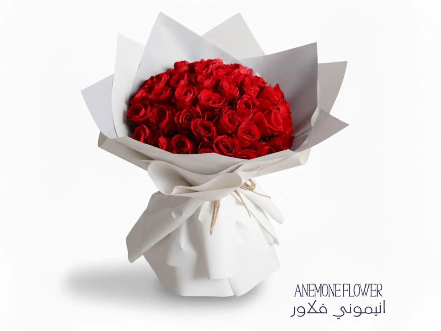 باقة التاج الأبيض القرمزي