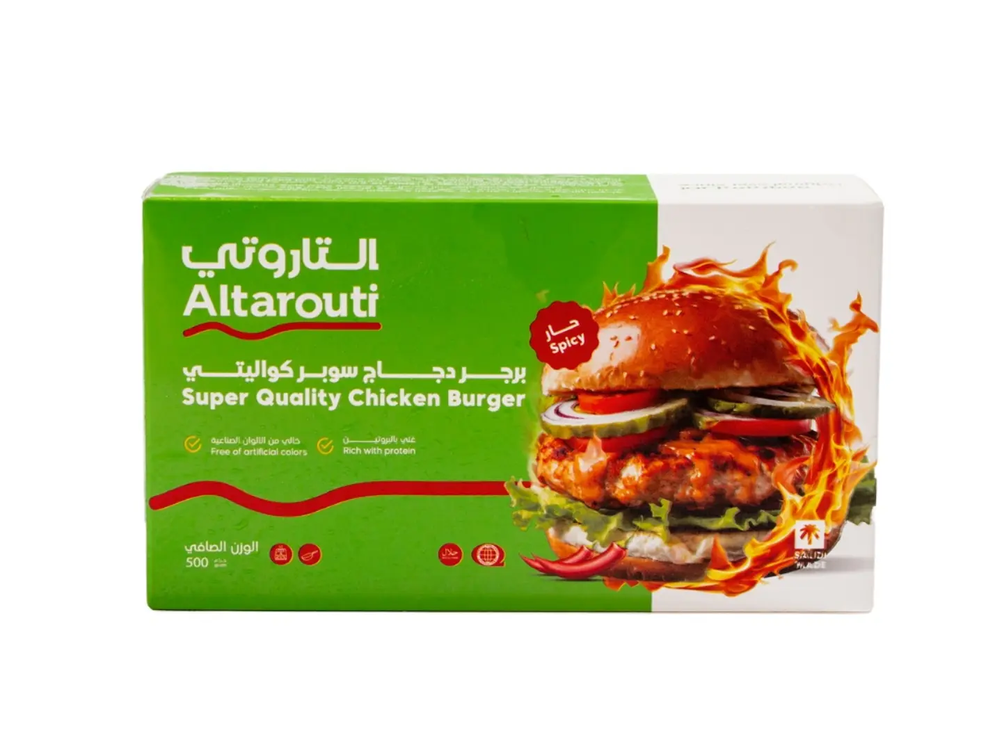 Al Tarouti Spicy Chicken Superquality Burger 500gm