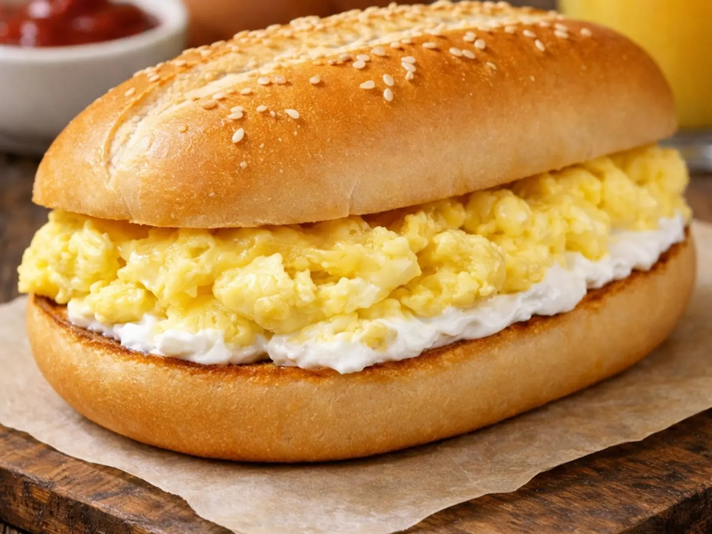 Cheese With Eggs Sandwich