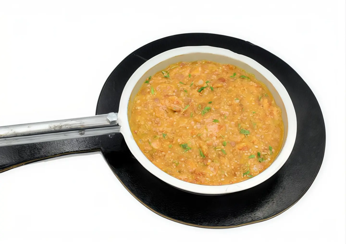 عدس طاوة مع البيض