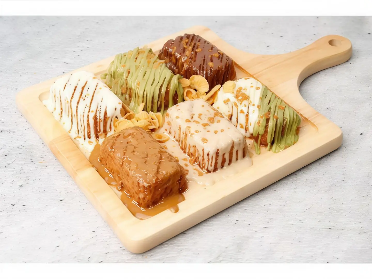 Mini Kunafah With Sauces - 12 Pieces