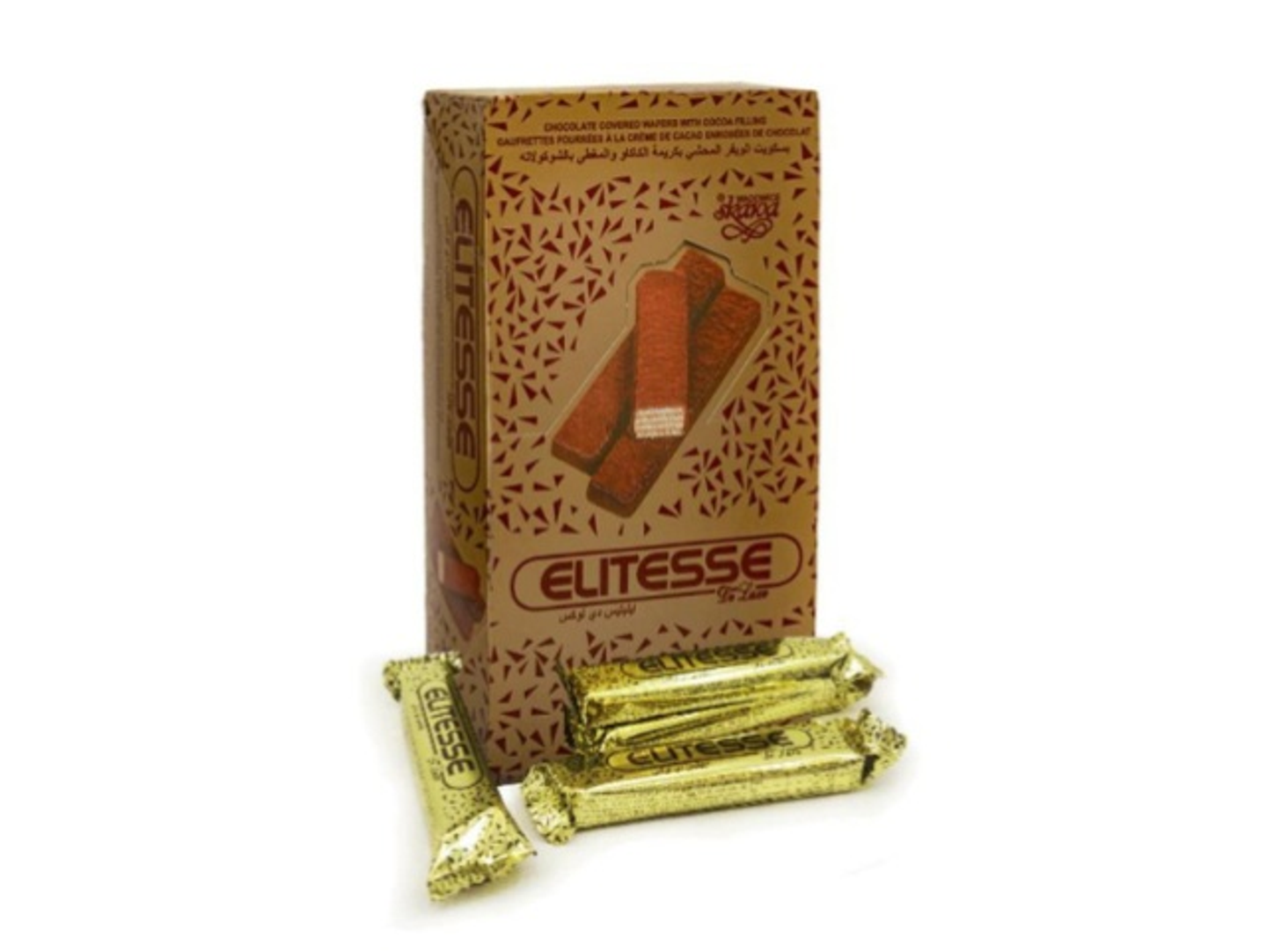 Elite De Luxe Wafer Biscuits Filled With Cocoa Cream And Covered In Chocolate 20g 40 Pieces