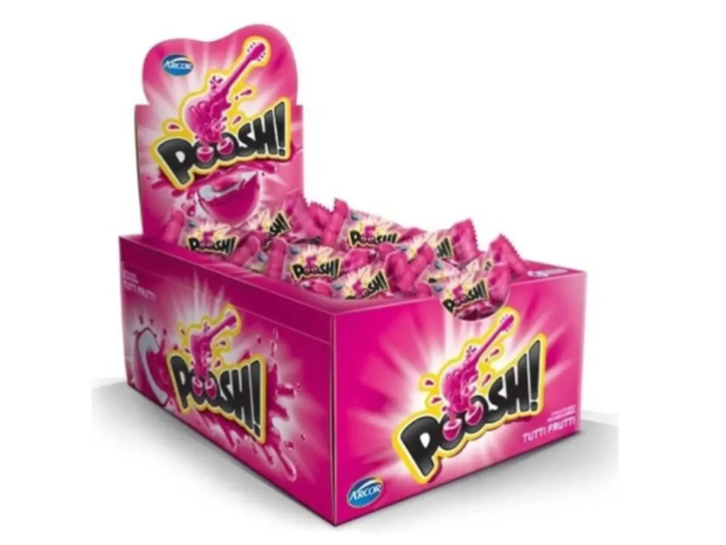 Bubble Gum Bag With Liquid Filling, Tutti Frutti Flavor, Contains 40 Pieces, 200g