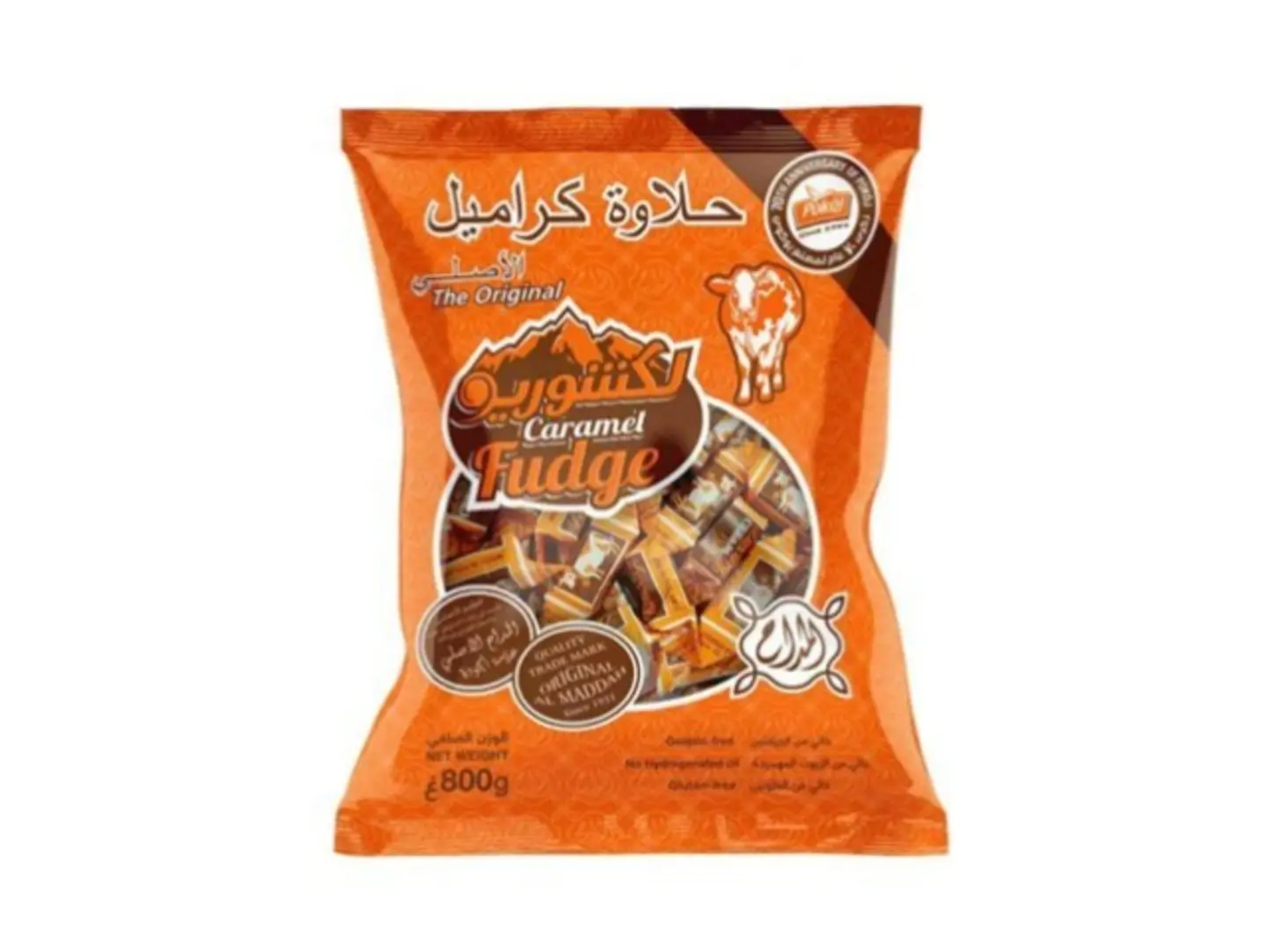 لكشوريو المداح حلاوة كراميل الاصلي ابو بقرة محشوة بالكراميل 800 جرام